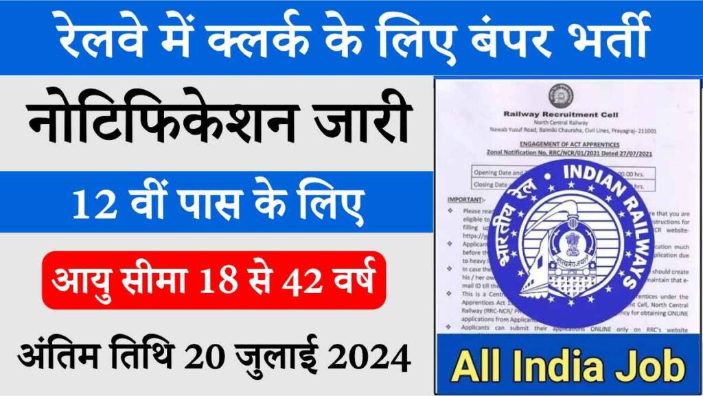 Railway Clerk Bharti 2024