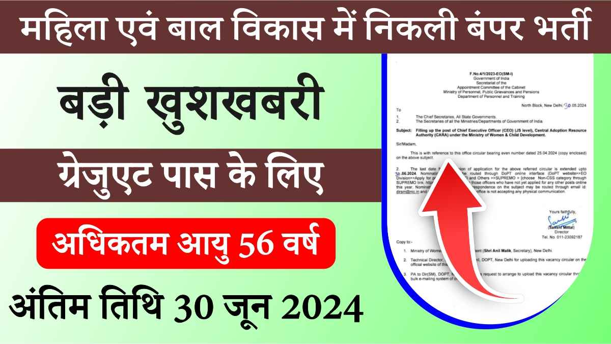 WCD Bharti 2024