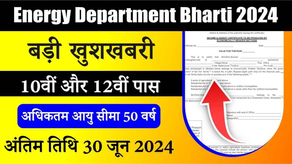 Energy Department Bharti 2024